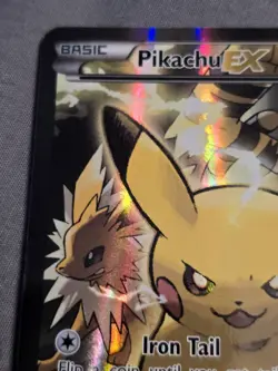 Pokemon TCG Pikachu EX XY 124 Black Star Promo Holo Full Art Pokemon Card - Image 7
