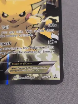 Pokemon TCG Pikachu EX XY 124 Black Star Promo Holo Full Art Pokemon Card - Image 8