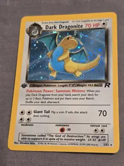 Dark Dragonite 5/82 Team Rocket 1st Edition Holo Rare NM 2000 WOTC Pokemon Card - Image 1