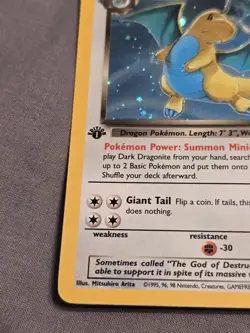 Dark Dragonite 5/82 Team Rocket 1st Edition Holo Rare NM 2000 WOTC Pokemon Card - Image 10