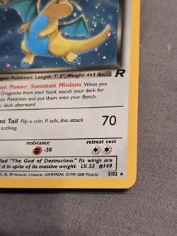 Dark Dragonite 5/82 Team Rocket 1st Edition Holo Rare NM 2000 WOTC Pokemon Card - Image 9