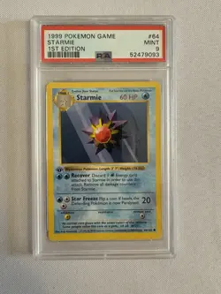 1999 Pokemon - 1st Edition Shadowless Starmie Base Set 64/102 PSA 9 Mint! WOTC - Image 2