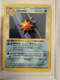 1999 Pokemon - 1st Edition Shadowless Starmie Base Set 64/102 PSA 9 Mint! WOTC - Image 3