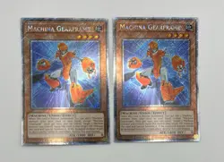 Yugioh Tcg 2x Machina Gearframe RA03-EN234 Platinum Secret Rare - Image 1