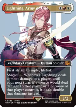 Lightning, Army of One (Borderless) (Surge Foil) (0545) Final Fantasy Foil - Image 1