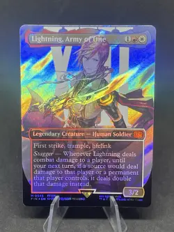 Lightning, Army of One (Borderless) (Surge Foil) (0545) Final Fantasy Foil - Image 5