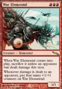 MTG War Elemental, Mirrodin, Heavily Played, English - Image 2