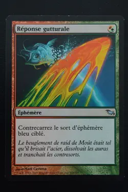 Magic The Gathering MTG GUTTURAL RESPONSE FRENCH Shadowmoor LP Lightly Played - Image 3