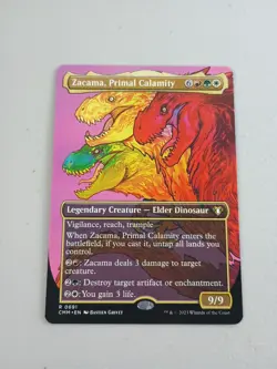 MTG Zacama, Primal Calamity - Borderless Commander Masters Dinosaur NM - Image 3