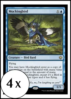 MTG - 4 x Mockingbird - Bloomburrow - Playset 4x x4 - Image 3