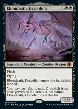 1x Ebondeath, Dracolich NM-Mint, English Adventures in the Forgotten Realms MTG - Image 1