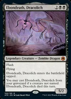 1x Ebondeath, Dracolich NM-Mint, English Adventures in the Forgotten Realms MTG - Image 2