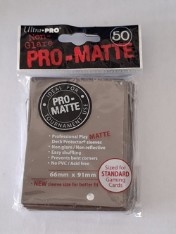 Ultra-Pro Gaming Sleeves: Deck Protector PRO MATTE Standard Size 50-Pack Brown - Image 7
