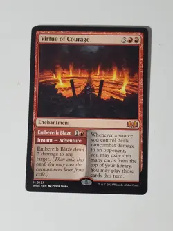 MTG Virtue of Courage - Wilds of Eldraine (WOE) #157 Magic the Gathering - Image 1