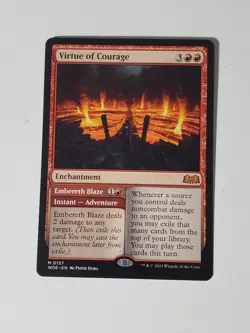 MTG Virtue of Courage - Wilds of Eldraine (WOE) #157 Magic the Gathering - Image 3