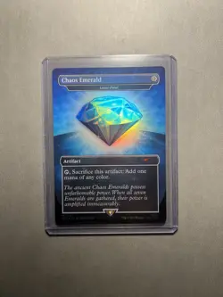 Chaos Emerald 7033 Blue Magic the Gathering Sonic Secret Lair Rainbow Foil - Image 5