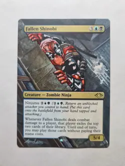 FALLEN SHINOBI DEADPOOL MARVEL MAGIC GATHERING ALTERED ART HAND PAINT DEMIAN - Image 1