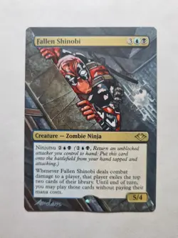 FALLEN SHINOBI DEADPOOL MARVEL MAGIC GATHERING ALTERED ART HAND PAINT DEMIAN - Image 13