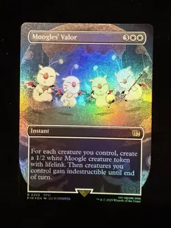 FOIL Moogles' Valor Borderless Rare MtG Card FIN 326 R Final Fantasy - Image 1