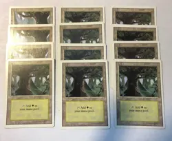12x Forest / Revised Land lot / MTG Magic the Gathering LP - Image 1