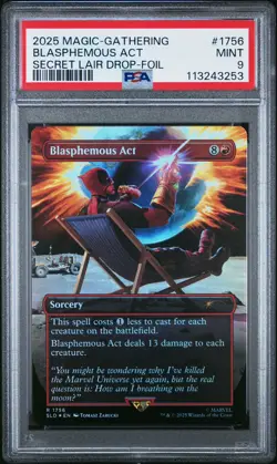 Blasphemous Act #1756 Magic The Gathering Deadpool Secret Lair Drop Foil PSA 9 - Image 3