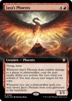 MTG Jaya's Phoenix Extended Art ** Commander Masters ** English (NM) - Image 2