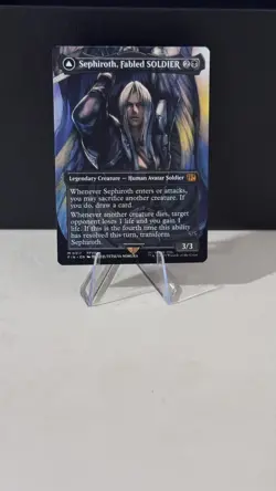 x1 Sephiroth, Fabled SOLDIER / Sephiroth, One-Winged Angel MTG 317 FULL ART 1x - Image 3
