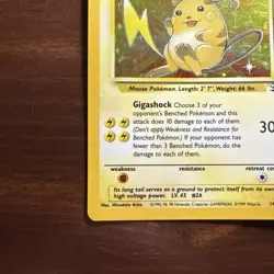 1999 Pokémon TCG Raichu 14/62 Fossil Holo WOTC MP - Image 5