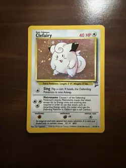 Clefairy 006/130 Holo Rare Base Set 2 Pokémon Card MP - Image 1