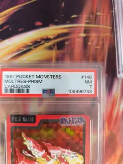 Pokemon Card Moltres Lavados Prism Carddass Pocket Monsters 1997 Japanese PSA 7 - Image 9