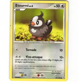 Pokemon French Starly 101/130 Diamond and Pearl HP Non-holo Card - Image 1