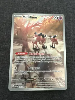 Pokemon TCG  Mr. Mime 179/165 Scarlet & Violet 151 Illustration Rare IR - Image 1