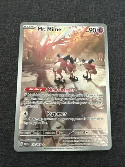 Pokemon TCG  Mr. Mime 179/165 Scarlet & Violet 151 Illustration Rare IR - Image 3