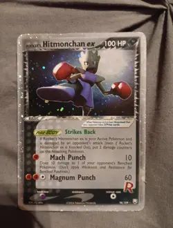 Rocket's Hitmonchan ex 98/109 Team Rocket Returns Holo Rare Pokemon TCG Nintendo - Image 1