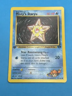 MISTY'S STARYU Pokemon Card - 1st Edition - Gym Challenge - 92/132 - NM #2 - Image 2