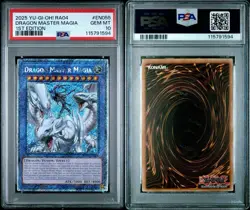 Dragon Master Magia (Platinum Secret Rare) RA04-EN055 Quarter Century Stampede 1st Edition - Image 4