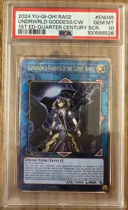 Yu-Gi-Oh - Underworld Goddess of the Closed World (Quarter Century) EN045 PSA 10 - Image 3