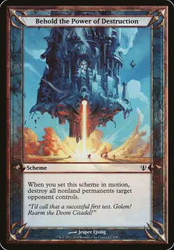 MTG Archenemy #4 Behold the Power of Destruction (Oversize Card) 3.5x5" MP - Image 1