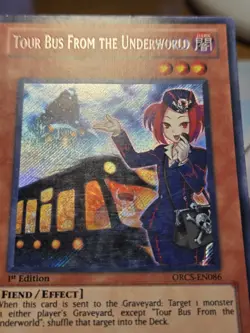 Yugioh Tour Bus From The Underworld Secret Rare 1st Edition ORCS-EN086 MP - Image 2