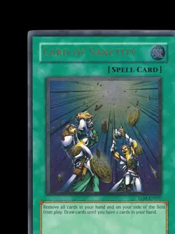 Yu-Gi-Oh Card of Sanctity TLM-EN037 Unlimited Ultimate Rare EU 2005 - Image 4