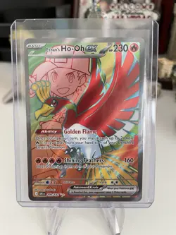 Pokemon TCG Ethan's Ho-Oh EX Card 209/182 Sv10: Destined Rivals NM/M Condition - Image 1