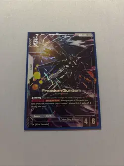Gundam Card Game Newtype Rising Freedom Gundam ZGMF-X10A GD01-065 LR+ Foil Holo - Image 2