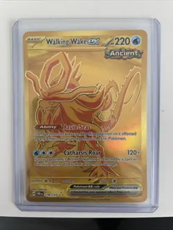 Pokemon SV: Prismatic Evolutions Walking Wake EX Hyper Rare Gold Holo 178/131 NM - Image 1