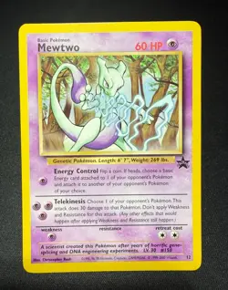 Mewtwo Pokemon Card JR Rally Black Star WoTC Promo #12 Raw LP+ - Image 1