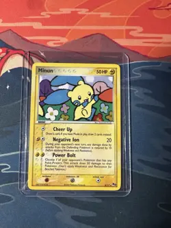 Minun 4/17 Pop Series 3 Rare Holo PokÃ©mon Card TCG MP - Image 1