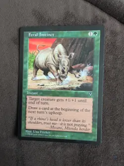 FERAL INSTINCT – MTG Magic the Gathering Card – Visions – Common - Image 1