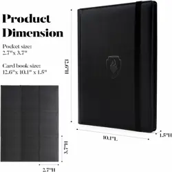 Trading Card Binder 9 Pocket 360 Cards PU Cover Zip Binder for Pokemon Sports - Image 6