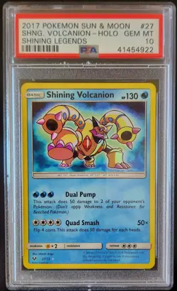 Pokemon Shining Volcanion Shining Legends 2017 Holo 27/73 PSA 10 Gem Mint - Image 1