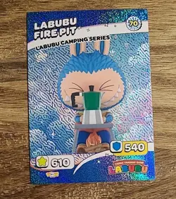 Labubu Fire Pit #70 - Blue Holo - Labubu Trading Card Game - Woow Stickers - Image 1