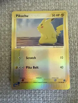 Vintage Pokemon Card TCG 2003 EX Sandstorm Pikachu 72/100 Reverse Holo LP - Image 2